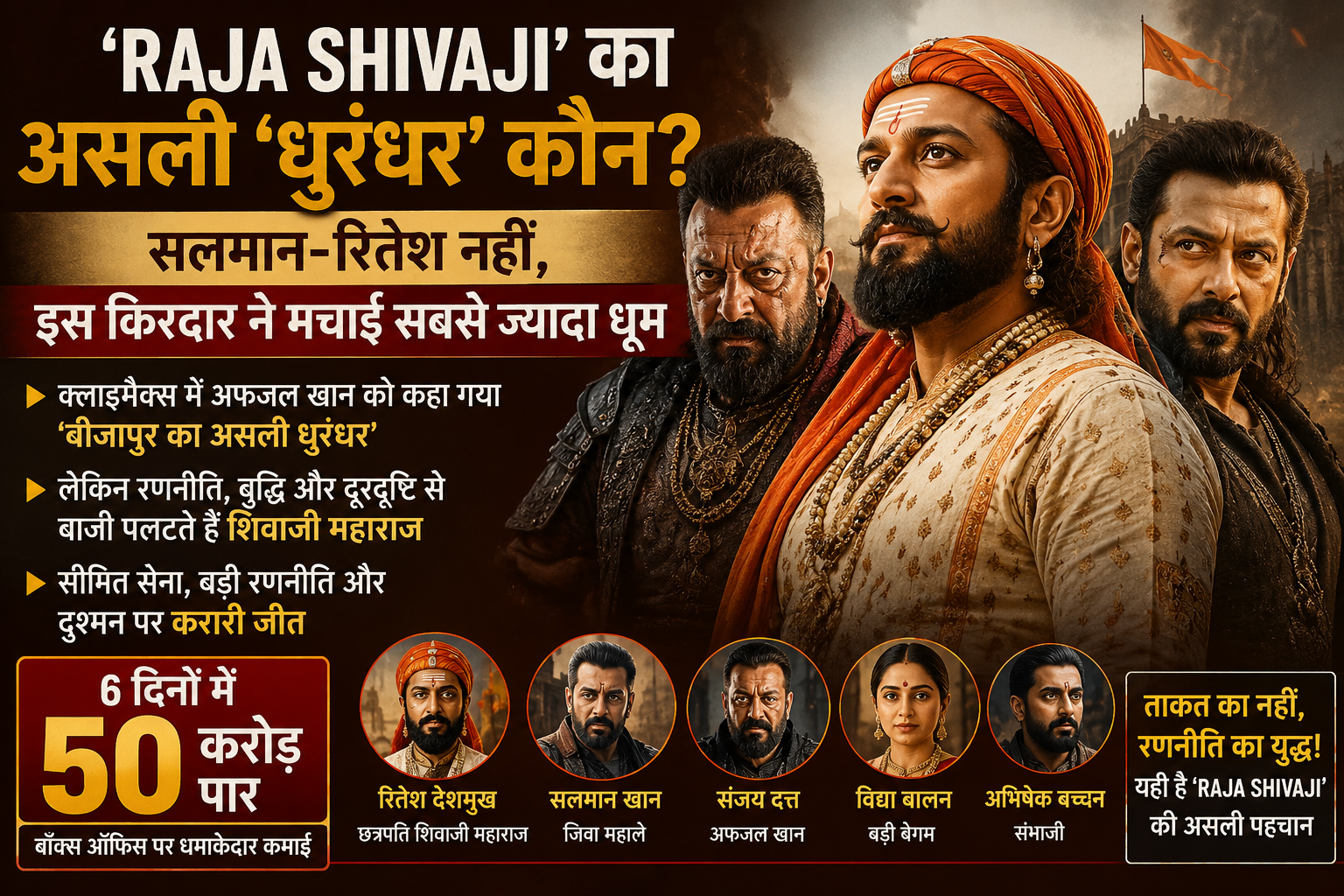 ‘Raja Shivaji’ का असली ‘धुरंधर’ कौन? फिल्म में इस किरदार ने पलटी पूरी बाजी